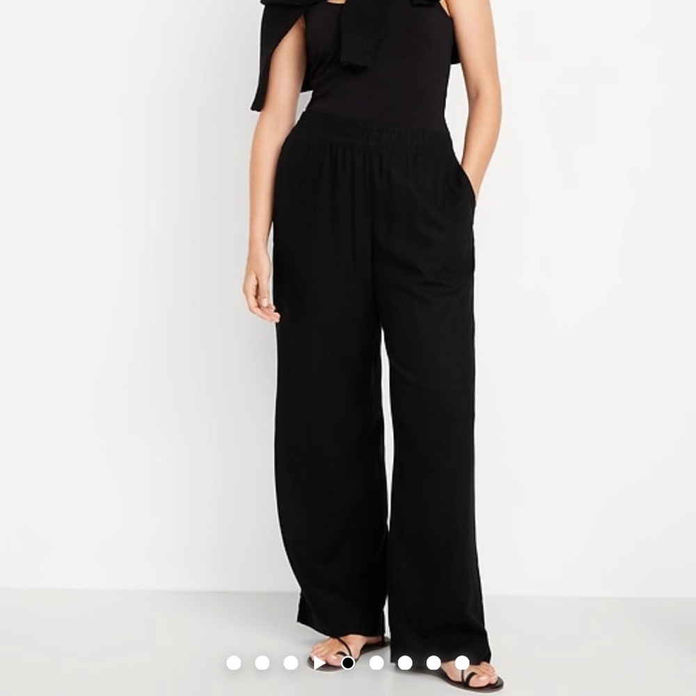 High waisted linen pants
